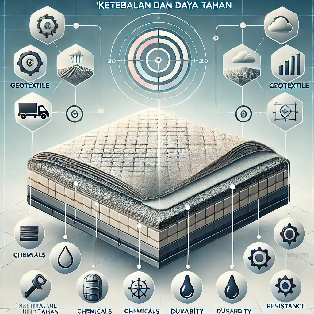 Geotextile dengan ketahanan tinggi terhadap tekanan